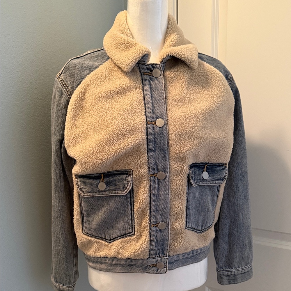 Dear John Denim and Cream Sherpa Jacket